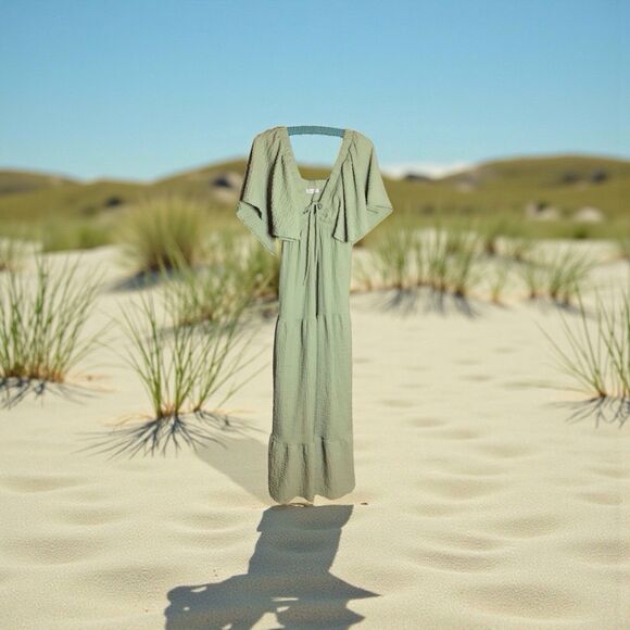 Rhea & Thea Maxi Dress,Size Large,Empire Waist,Gauze Material,Boho - Picture 5 of 5